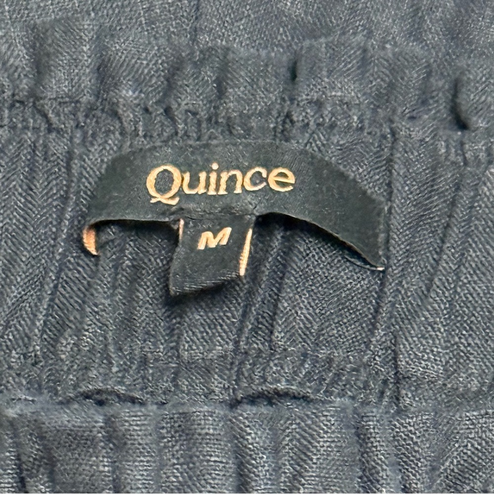 Quince 100% European Linen High Waisted Black Shorts Size M. - Picture 6 of 8